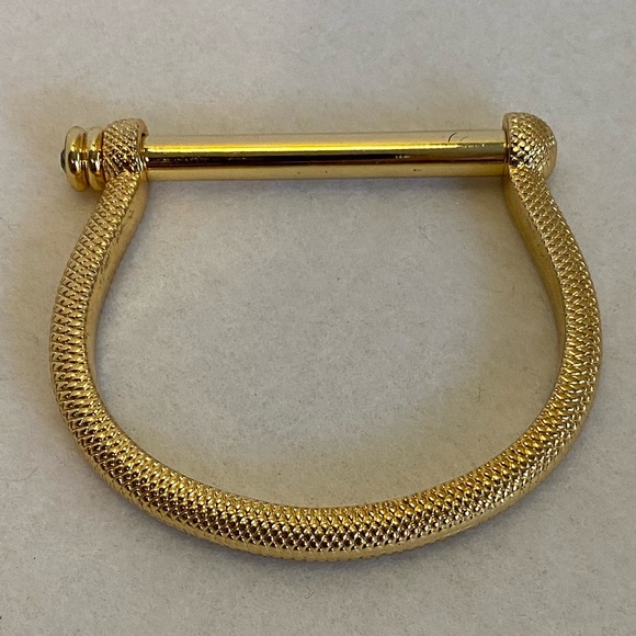 Jewelry - Gold Plated Cuff/Bracelet - Crystal Clasp/Twist
